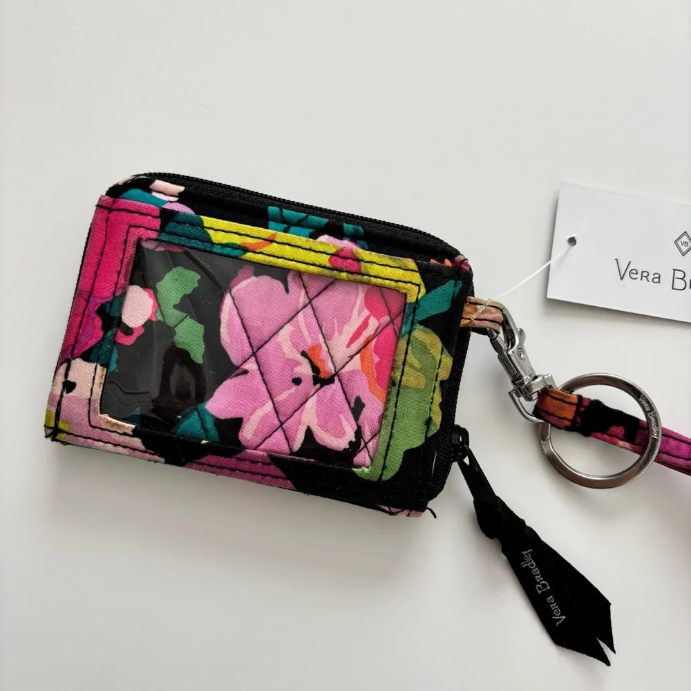 vera bradley id case with lanyard